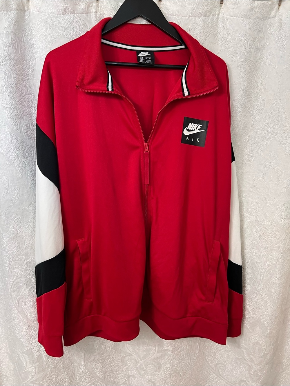 Nike NSW Air Polyknit Track Jacket Gym Red/Black-White Men's XXL